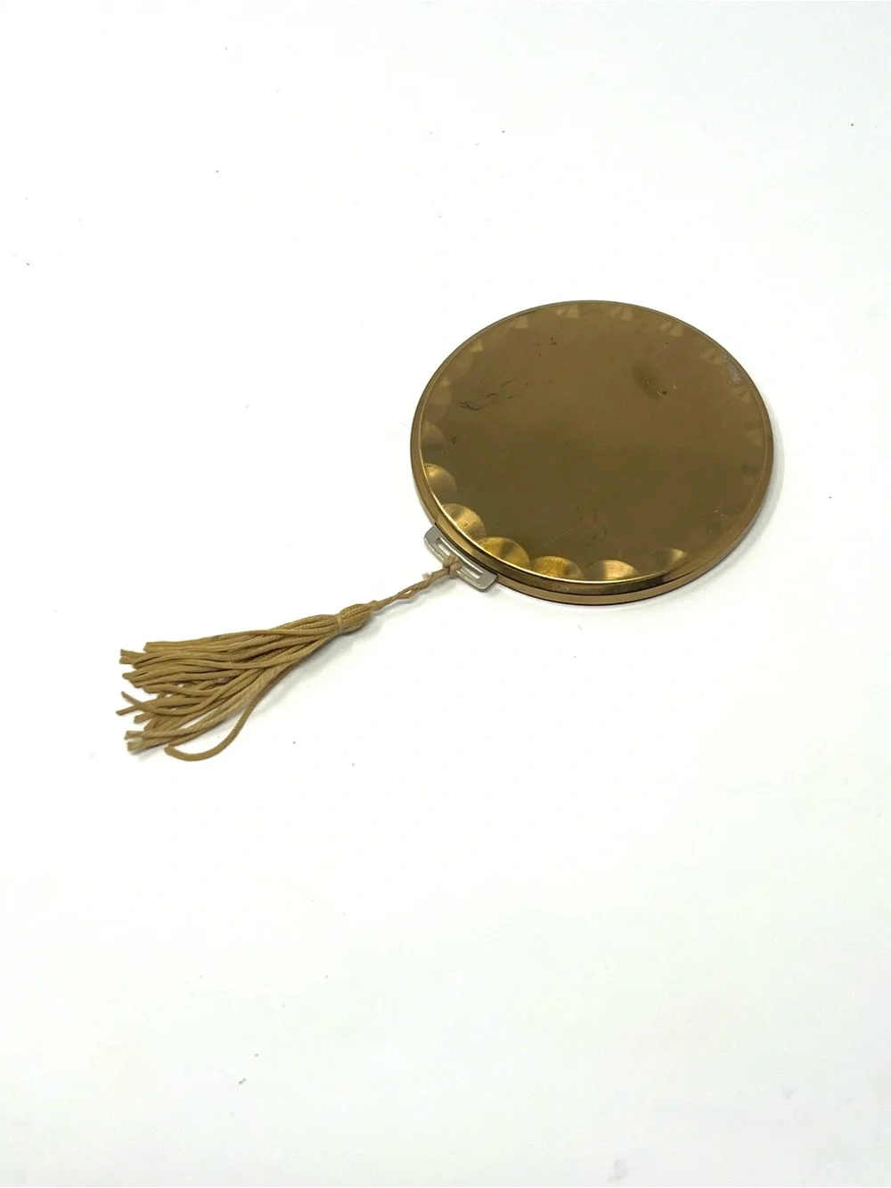 Vintage Mid-Century Pocket Purse Mirror with Retractable Handle